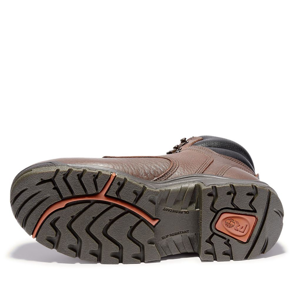 Timberland Μποτακια Εργασίας Ανδρικα Καφε - Pro® Titan® 6\" Alloy Toe - Greece 1870623-XJ